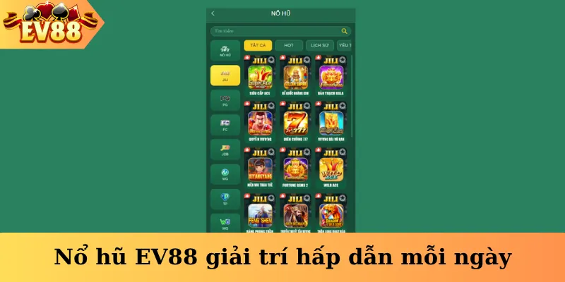 Nổ hũ EV88 giải trí hấp dẫn mỗi ngày